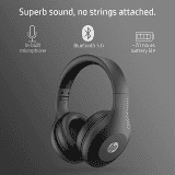 Hp 500 Bluetooth Wireless Ear Headphones | Black