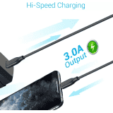 Portronics Lightning Cable POR-1089 | 1 m |  Konnect Core C Type - CTO LIGHTNING Cable | One Cable | Black