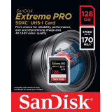 SanDisk Extreme PRO 128 GB | SDXC Class 10 | 170 MB/s Memory Card