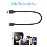 Portronics Konnect Core Mini Long Micro Usb Cable |  25Cm | Black
