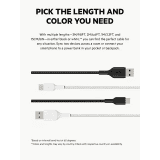 Belkin Data Cable | Type C | Tough Unbreakable Braided Nylon Cable | 1 Meter | Black