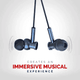 Pebble Vibe Wired Headset | True HD Metal Earphone with mic | In the Ear | Blue