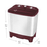 Kelvinator  6.5kg Top Loading Semi-automatic Washing Machine | KWS-B650CR