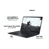 Acer Extensa 15 Pentium Quad Core | 15.6 inches |  EX215-31 /Pentium- N5030 | 4 GB/256 GB SSD/Windows 10 Home | Black