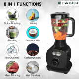 Faber FMG Candy 1000 Mixer Grinder |  3J+1PC   BK | Black