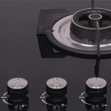 PureFlames Cook Hob Auto Ignition | 3 Burner | Black | S 70