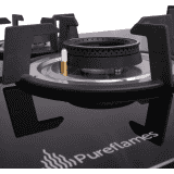 PureFlames Cook Hob Auto Ignition | 3 Burner | Black | S 70