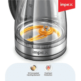 IMPEX STEAMER GK18 Electric Kettle | 1.8 L | Silver And Black