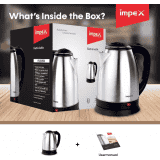 IMPEX by Impex Steamer 1801 Electric Kettle  | 1.8 L | Black
