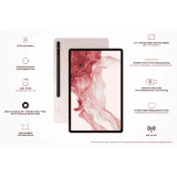 SAMSUNG Galaxy Tab S8+ | 8 GB/ 128 GB | 12.4 inch | Wi-Fi Only Tablet | Pink Gold