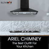 Blowhot 60 Cms Ariel Chimney | 800 m3/h | Black