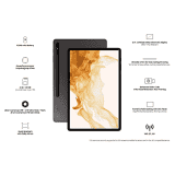 SAMSUNG Galaxy Tab S8+ | 8 GB/ 128 GB | 12.4 inch |  Wi-Fi Only Tablet |  Graphite