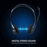 Logitech USB Wired Headset | H370 | On the Ear | Black