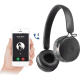 Portronics Bluetooth Headset | POR-317  | On the Ear Muffs M  | Black