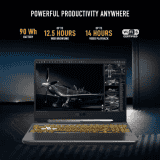 ASUS TUF Gaming A17 with 90Whr Battery Ryzen 7 Octa Core AMD R7-4800H | 8 GB/512 GB SSD | FA706ICB-HX061W | Graphite Black