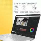 HP Laptop Core i3 11th Gen | 8 GB/1 TB HDD/256 GB SSD | 15s-du3612TU Thin and Light Laptop | Natural Silver