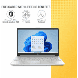 HP Laptop Core i3 11th Gen | 8 GB/512 GB SSD | 15S-FQ2717TU Thin and Light Laptop | Natural Silver