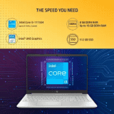 HP Laptop Core i3 11th Gen | 8 GB/512 GB SSD | 15S-FQ2717TU Thin and Light Laptop | Natural Silver