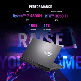 ASUS ROG Strix G17 | AMD Ryzen 7 4800H | RTX 3050 Ti 4GB Graphics | 16GB/1TB SSD | Gaming Laptop | Gray