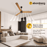 atomberg Renesa+ 1200mm BLDC Motor with Remote Energy Saving Ceiling Fan |  GOLDEN OAK