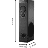 PHILIPS SPA9080B 80 W Bluetooth Tower Speaker | Black