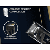 SYSKA HB100 Ultraclip Hair Clipper and Trimmer support | 4 Stubble Guided Comb | Black