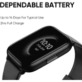 DIZO Watch D Sharp 1.75 inch with High Resolution Display | Black Strap