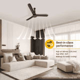 Atomberg Studio+  BLDC motor Energy Saving Ceiling Fan | 1200mm | 32W | Earth Brown