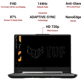 ASUS TUF GAMING A15 FA506ICB-HN005W Gaming Laptop | Ryzen 7 Octa Core 4800H | 8 GB/512 GB SSD/Windows 11 Home/4 GB Graphics/NVIDIA GeForce RTX 3050/144 Hz  | 15.6 inch | Graphite Black