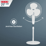 Usha Mist Air Icy Pedestal Fan | 3 Blade | White