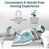 Orient Electric Fabrifeel Steam Iron | SIFF20WGP | 2000 W | White, Green