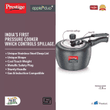 Prestige Svachh Apple Duo Induction Bottom Pressure Cooker  | 2 L | Hard Anodized