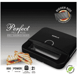 Havells Perfect Fill Plus 2 Slice Grill Sandwich Maker | 800 W | Black