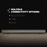 boAt Aavante Bar 1200 80 W Bluetooth Soundbar | Premium Black, 2.1 Channel