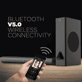 boAt Aavante Bar 1250 80 Watt 2.1 Channel Wireless Bluetooth Soundbar | Premium Black