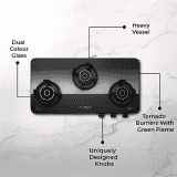 Blowhot Sapphire 3 Burner Stainless Steel Frame Gas Stove