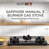 Blowhot Sapphire 3 Burner Stainless Steel Frame Gas Stove