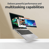 Acer Aspire 3 AMD Ryzen 5 7520U Quad-Core Processor | 15.6 inches | Thin and Light Laptop | A315-24 | 8 GB/ 512 GB SSD/ Windows 11 Home/ MS Office |  Pure Silver