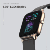 Noise Icon Buzz Smart Watch | 1.69 inch | Midnight Gold Strap