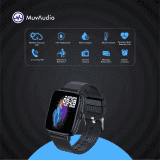 MuvAudio Muvtrend Smartwatch | Black Strap
