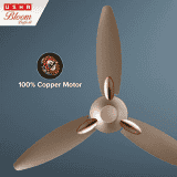 Usha Bloom Daffodil Goodbye Dust Ceiling Fan | 1250mm |  Sparkle Golden and Brown