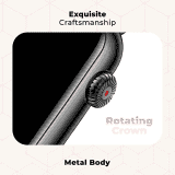 Fire-Boltt Dawn Girls Smartwatch | Rectangle 1.47" | Black Dawn