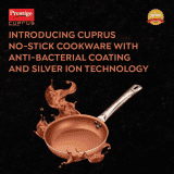 Prestige Cuprus Non-stick Aluminium Fry Pan | 28 cm diameter | 2.8 L capacity | Copper