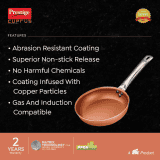 Prestige Cuprus Non-stick Aluminium Fry Pan | 28 cm diameter | 2.8 L capacity | Copper