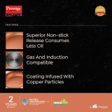 Prestige Cuprus Non-stick Aluminium Fry Pan | 28 cm diameter | 2.8 L capacity | Copper