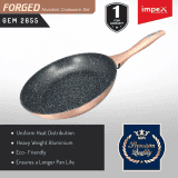 IMPEX Gem 2655 Forged Non Stick Fry Pan | 26 cm diameter | 1 L capacity | Multicolor