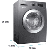 SAMSUNG WW66R22EK0X/TL | Fully Automatic Front Load Washing Machine | In-built Heater | 6.5 kg | Grey