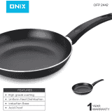 Onix Non Stick Fry Pan | OFP 2442 | 24 cm diameter with Lid | Aluminium