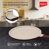 IMPEX RUBY 27 Aluminium Diecast Nonstick Pan Tawa 27 cm diameter | Aluminium