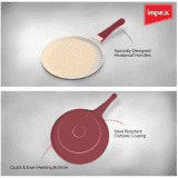 IMPEX RUBY 27 Aluminium Diecast Nonstick Pan Tawa 27 cm diameter | Aluminium